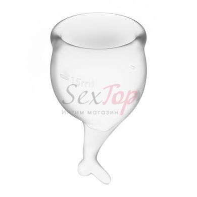 Набор менструальных чаш Satisfyer Feel Secure (transparent), 15мл и 20мл, мешочек для хранения &mdash;  фото товара 3