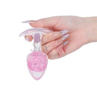 Анальна пробка Liebe Seele Icecream-shaped Crystal Anal Plug - Pink Small - фото товару 3