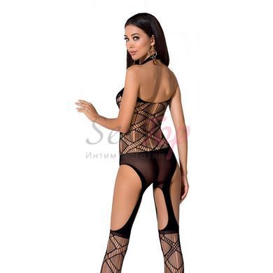 Бодистокинг Passion BS060 black, комбинезон, имитация трусиков и гольфиков &mdash;  фото товара 2