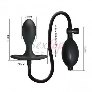 Надувающаяся анальная пробка черная Mr Play Inflatable Anal Plug &mdash;  фото товара 5