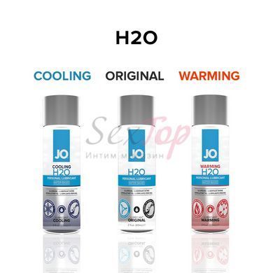Охолоджувальна змазка на водній основі JO H2O COOLING (60 мл) з ментолом, рослинний гліцерин - фото товару 5