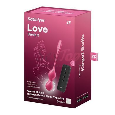 Вагинальные шарики с вибрацией Satisfyer Love Birds 2 Connect App Red &mdash;  фото товара 5