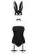 Эротический костюм кролика Obsessive Bunny costume L/XL, black, боди, чокер, гартеры, чулки, маска SO7702 фото 3