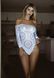 Боди Leg Avenue Snap crotch thong back teddy White M/L &mdash; фото 5 из 5