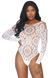 Боди Leg Avenue Snap crotch thong back teddy White M/L &mdash; фото 1 из 5