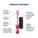 Вагинальные шарики с вибрацией Satisfyer Love Birds 2 Connect App Red &mdash; фото 3 из 5