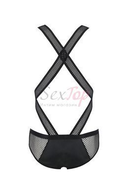 Мужское эротическое сетчатое боди Passion 045 Victor L/XL Black, экокожа, сетка &mdash;  фото товара 4