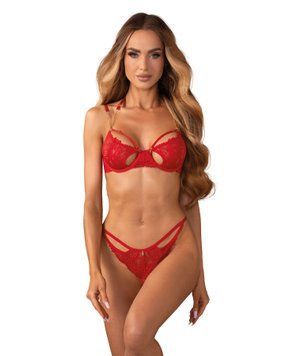 Комплект Obsessive Matildea 2-pcs crotchless set L/XL,  - 1