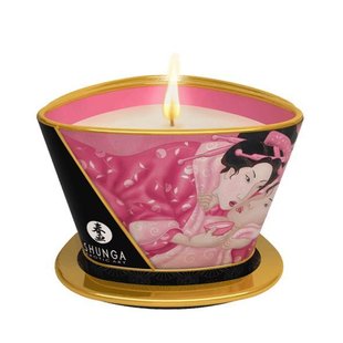 Масажна свічка Shunga Massage Candle – Rose Petals (170 мл) з афродизіаками - SO2510