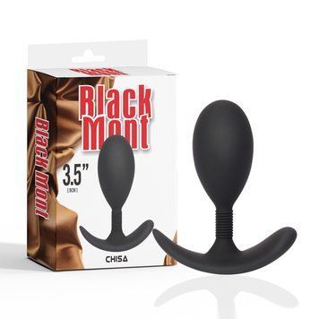 Анальна пробка із ручкою чорного кольору Chisa Anal Play Plug Medium, Черный - 1
