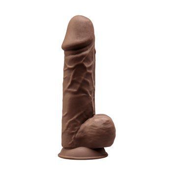Фаллоимитатор SilexD Norman Brown (MODEL 4 size 8.5in), двухслойный, силикон+Silexpan, диаметр 5см,  - 1