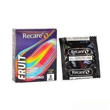 Презервативы Holographic Recare Color Fruit Flavour Condoms 3 шт, ароматы: мята, банан, клубника,  - 1