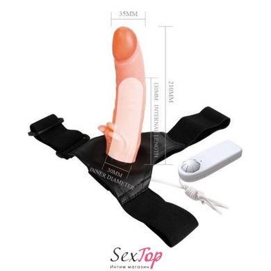 Страпон-мастурбатор унісекс з вібрацією Sensual Comfort 30619 фото