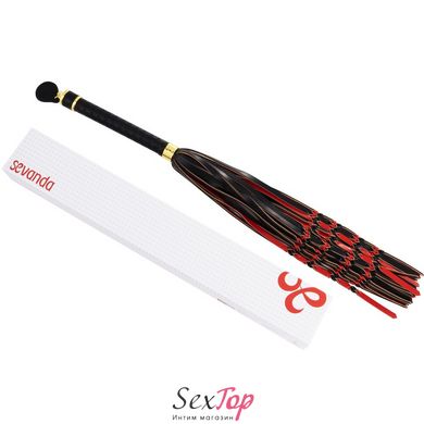 Флогер LOCKINK SEVANDA Red & Black Braided Tail Flogger - SX0876