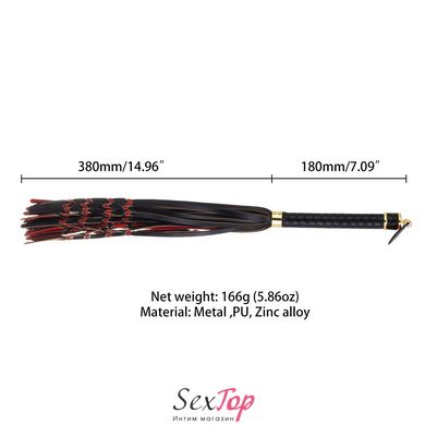 Флогер LOCKINK SEVANDA Red & Black Braided Tail Flogger - SX0876