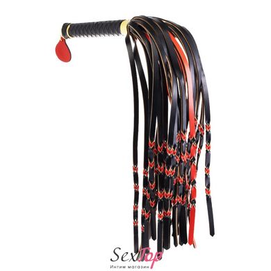 Флогер LOCKINK SEVANDA Red & Black Braided Tail Flogger - SX0876