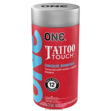 Презервативы ONE Tattoo Touch 12 шт, подарочная упаковка тюб SX0790 фото