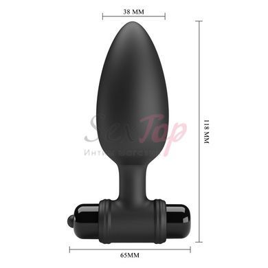 Анальная вибропробка черная Mr Play Vibrating Anal Plug &mdash;  фото товара 6