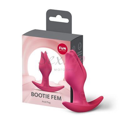 Анальная пробка Fun Factory BOOTIE FEM Raspberry, в виде бутона, диаметр 2,9 см, тонкий ограничитель &mdash;  фото товара 6