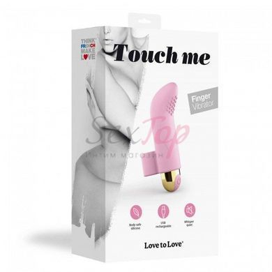 Вибратор на палец Love To Love TOUCH ME ROSE перезаряжаемый, мощный мотор, Розовый - 4