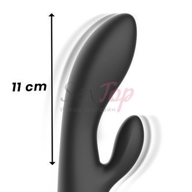 Вибратор вагинальный с клиторальным отростком черный Ibiza Super Soft Rabbit Vibrator &mdash;  фото товара 5