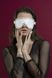 Маска на глаза с заклепками Feral Feelings - Blindfold Mask, натуральная кожа, белая SO3417 фото 1