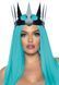 Leg Avenue Faux leather spiked crown Black