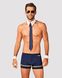 Эротический костюм пилота Obsessive Pilotman set L/XL, боксеры, манжеты, воротник с галстуком, очки SO7302 фото 1