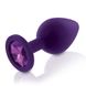 Набір силіконових анальних пробок із кристалом Rianne S: Booty Plug Set Purple, діаметр 2,7см, 3,5см SO3908 фото 5