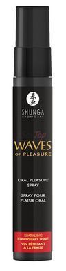 Спрей для посилення слиновиділення Shunga Waves of Pleasure Strawberry Sparkling Wine - фото товару 3