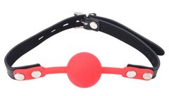 Кляп BDSM-NEW Lover ball gag, silicone,black-red Черный / Красный 1