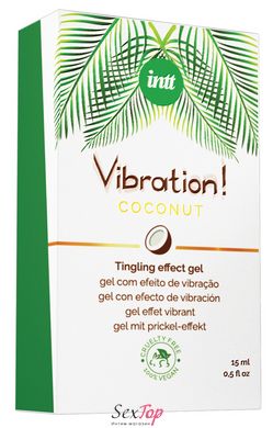 Рідкий вібратор Intt Vibration Coconut Vegan (15 мл) SO5972 фото