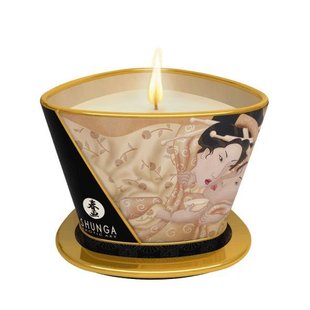 Массажная свеча Shunga Massage Candle - Vanilla Fetish (170 мл) с афродизиаками - SO2511