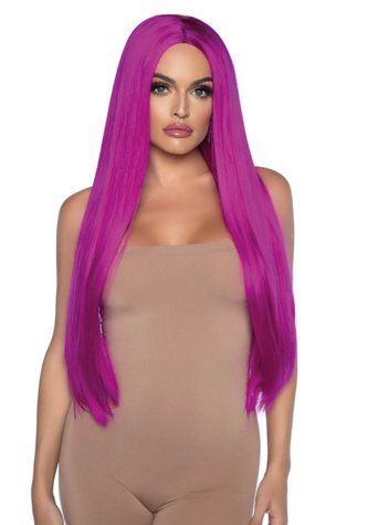 Перука Leg Avenue 33&Prime; Long straight center part wig Raspberry - фото товару 1