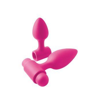 Анальна пробка з вібрацією NS Novelties INYA - Vibe-O-Spades -Pink,  - 1