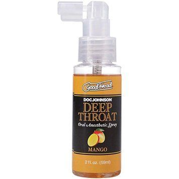 Спрей для минета Doc Johnson GoodHead DeepThroat Spray &ndash; Mango 59 мл для глубокого минета,  - 1