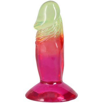 Дилдо Doc Johnson Crystal Jellies - 4.5 Inch Classic Dong - Rainbow,  - 1