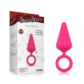 Анальная пробка с кольцом розового цвета Chisa Candy Plug Medium &mdash;  фото товара 1
