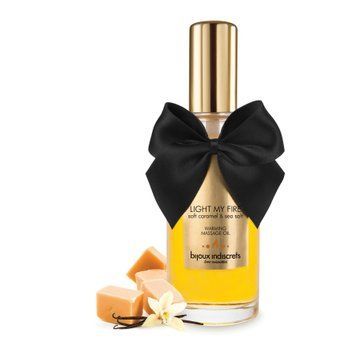 Разогревающее масло Bijoux Indiscrets Light my Fire - Caramel&Sea salt,  - 1