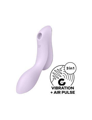 Вакуумный стимулятор с вибрацией Satisfyer Curvy Trinity 2 Violet &mdash;  фото товара 1