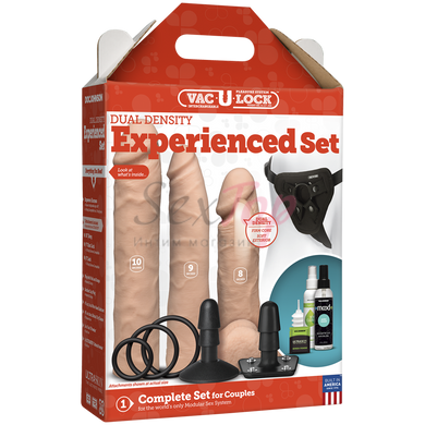 Набор для страпона Doc Johnson Vac-U-Lock Dual Density Experienced Set, диаметр 2&times;7см, 7,7см &mdash;  фото товара 5