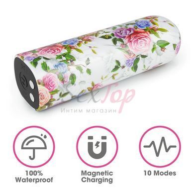 Компактний вібратор для клітора з принтом Lovetoy Rechargeable Aphrodite Massager - фото товару 3