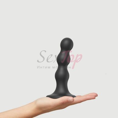 Насадка для страпона Strap-On-Me Dildo Plug Balls Black M - фото товару 2
