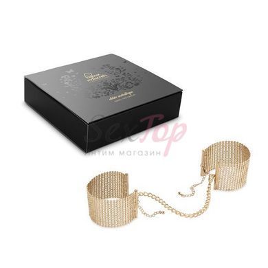 Наручники Bijoux Indiscrets Desir Metallique Handcuffs - Gold, металеві, стильні браслети - фото товару 4