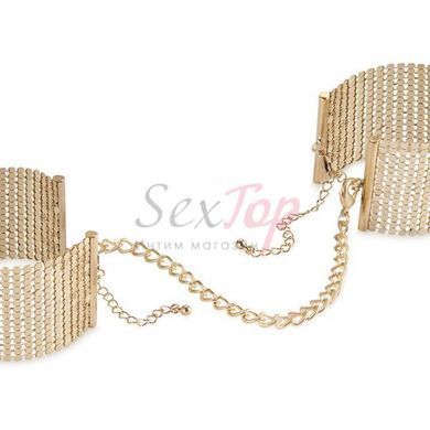 Наручники Bijoux Indiscrets Desir Metallique Handcuffs - Gold, металеві, стильні браслети - фото товару 2