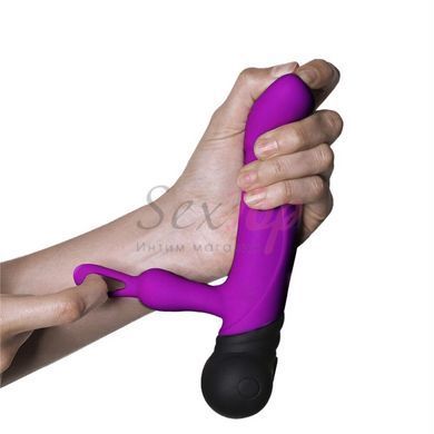 Вібратор з обертанням стовбура Adrien Lastic Mini Bonnie з петелькою для пальчика - фото товару 4