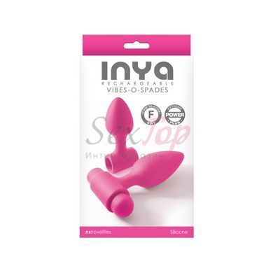 Анальна пробка з вібрацією NS Novelties INYA - Vibe-O-Spades -Pink - фото товару 2