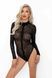 Боди Noir Handmade F287 Leopard flock bodysuit with long sleeves - XL &mdash; фото 1 из 5