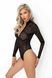 Боди Noir Handmade F287 Leopard flock bodysuit with long sleeves - XL &mdash; фото 2 из 5