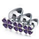 Анальная металлическая пробка с зеленым камнем Metal Clover Butt Plug Jewelry Large &mdash; фото 1 из 3
